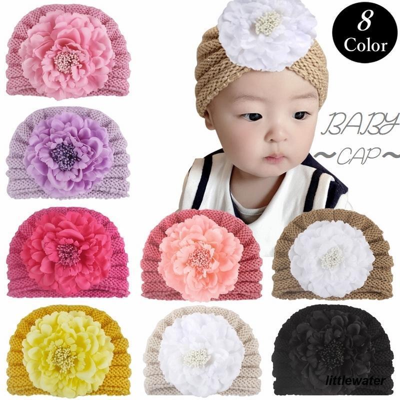  шляпа вязаная шапка колпак baby младенец Kids цветок цветок модный симпатичный новорожденный ребенок мужчина девочка празднование рождения подарок подарок bebi