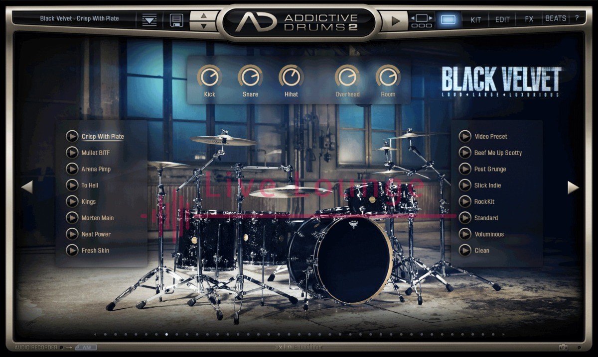 XLN Audio * Black Velvet ADpak* Addictive Drums2 специальный повышение источник звука online поставка товара 