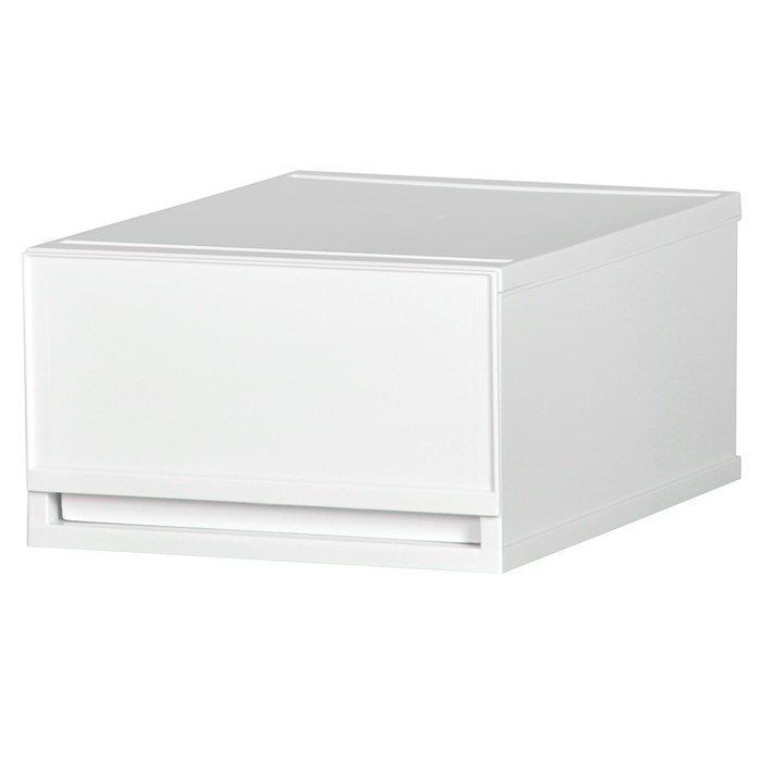 リブウェル (Livewell) 日本製 収納ケース 引き出し 34cm幅 1段 PLUST プラストベーシック FR3401 (ホワイト)の商品画像