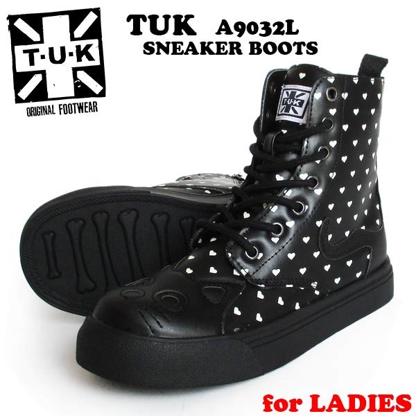 TUK/ティーユーケー レディース スニーカーブーツ/コンバットブーツ/ラバーソール 「SNEAKER BOOTS」A8951L 靴 スニーカー 厚底 パンク ロカビリー ファッション モッズ 送料無料 T.U.K TUK スニーカーブーツ コンバットブーツ ラバーソール 厚底