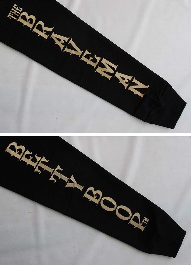The BRAVE-MAN　ブレイブマン　ベティーブープ　ロンT☆刺繍ロゴ BETTY BOOP ベティーブープ コラボ ブレイブマン Tシャツ/ロンT