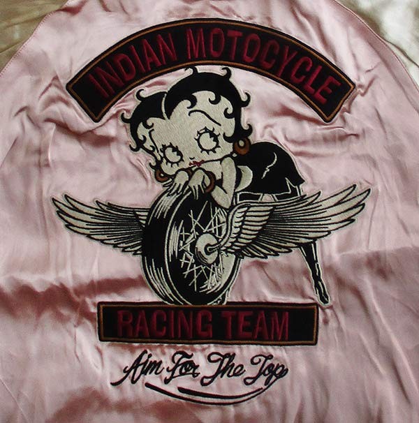 スカジャン ベティーブープ Betty Boop Indian Motocycle インディアン