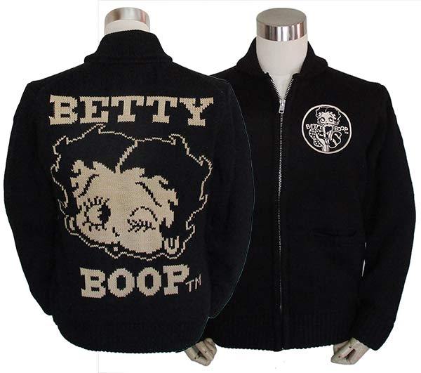 ベティーブープ Betty Boop カウチンニット ジャケット メンズ