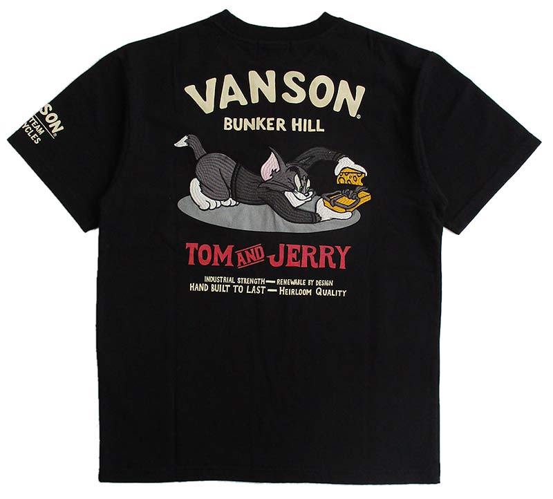 VANSON トムとジェリー バンソン ポケット付きTシャツ メンズ