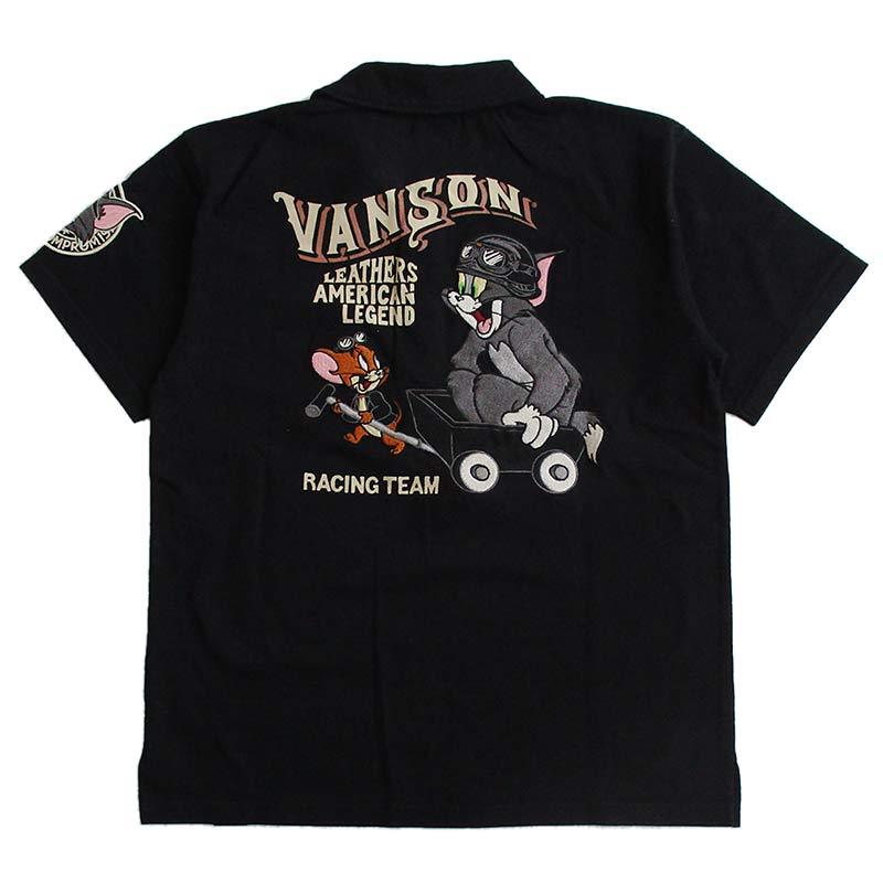 VANSON（バンソン）S/S　ポロシャツ　ポパイ　コラボ　刺繍ロゴ　L VANSON（バンソン）S/S ポロシャツ ポパイ コラボ 刺繍ロゴ L