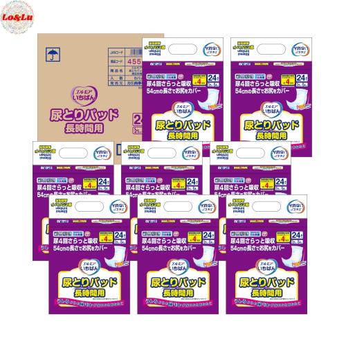 エルモアいちばん 尿取りパッド長時間用 192枚 4回吸収 (24枚×8) [ケース品]の商品画像