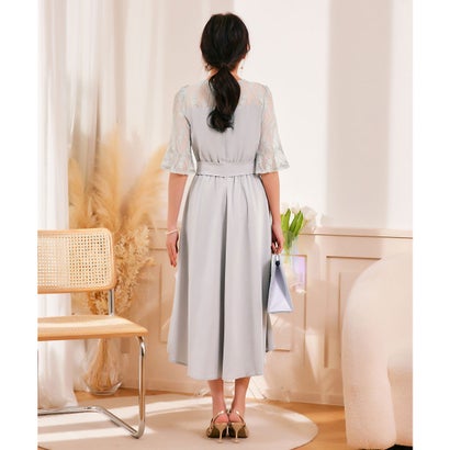  dress plus DRESS+ party dress formal One-piece formal dress ( gray )