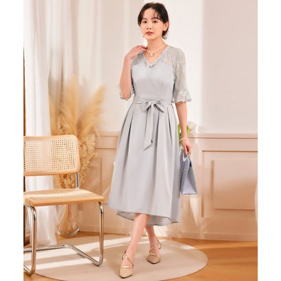  dress plus DRESS+ party dress formal One-piece formal dress ( gray )