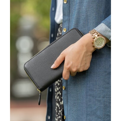 MURA イタリアンレザー シュリンクレザー スキミング防止機能付き ラウンドファスナー 長財布 ST-831W4（ブラック）の商品画像