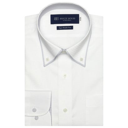 to-kyo- рубашка TOKYO SHIRTS [ супер форма устойчивость ] кнопка down цвет длинный рукав рубашка ( белый )