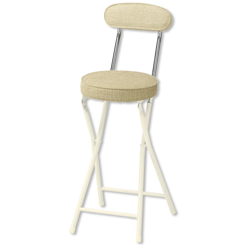 フォールディングハイチェア W335×D440×H870×SH600mm PFC-40F ベージュ色の商品画像