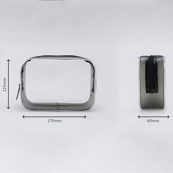 クリアポーチ コスメ 化粧品 旅行 出張 透明 バッグ ブラック 送料無料 0q Clearbag ロールショップ 通販 Yahoo ショッピング