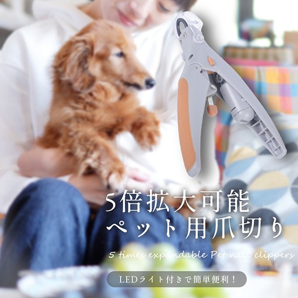 ペット 爪切り 猫 犬 ネイル 手入れ トリミング ケア 用品 5倍 拡大 Led ライト 送料無料 0qt 1908h2a ロールショップ 通販 Yahoo ショッピング