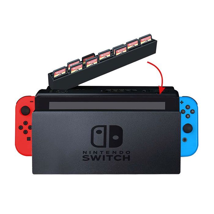 Nintendo Switch ドック・ケーブル・ケース・ソフト付き ドックに付けられるゲームカードケース -100均 通販 ダイソー
