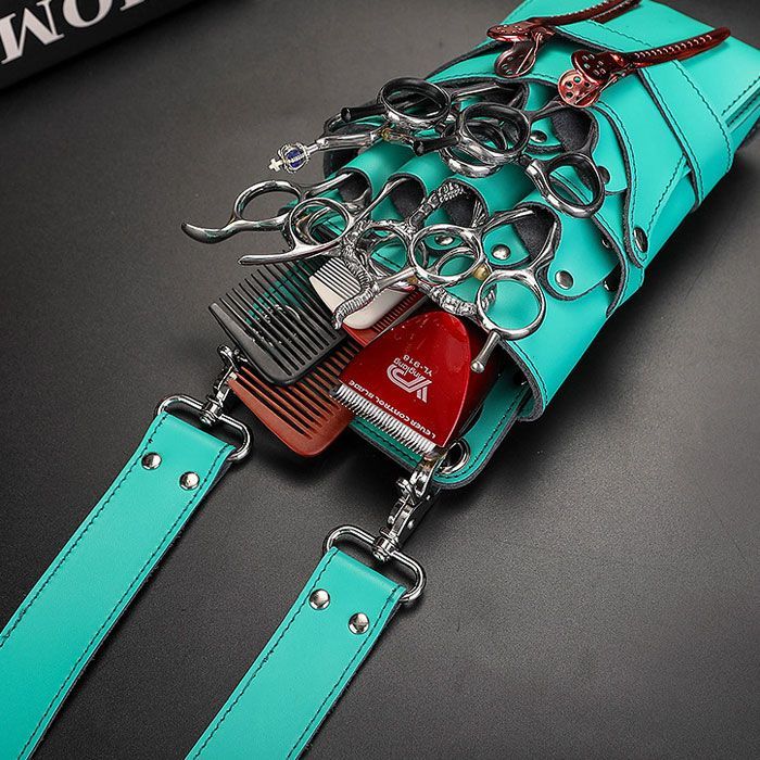 シザーケース 美容師 トリマー 7丁 本革 牛革 おしゃれ かわいい