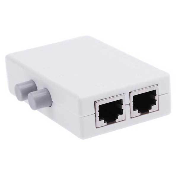 LAN 切替器 2→1 1→2 切替スイッチ付き 電気不要 LAN切替