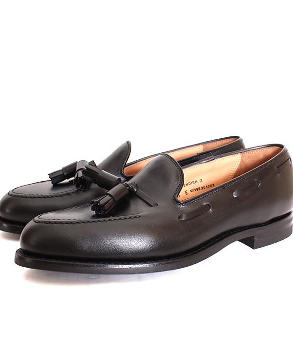 CROCKETT&amp;JONES Crockett & Jones CAVENDISH3/kya Ben тарелка 3 черный кисточка Loafer машина f кожа 