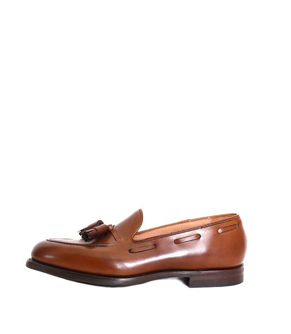CROCKETT&amp;JONES Crockett & Jones CAVENDISH3/kya Ben тарелка 3 темно-коричневый кисточка Loafer машина f кожа 