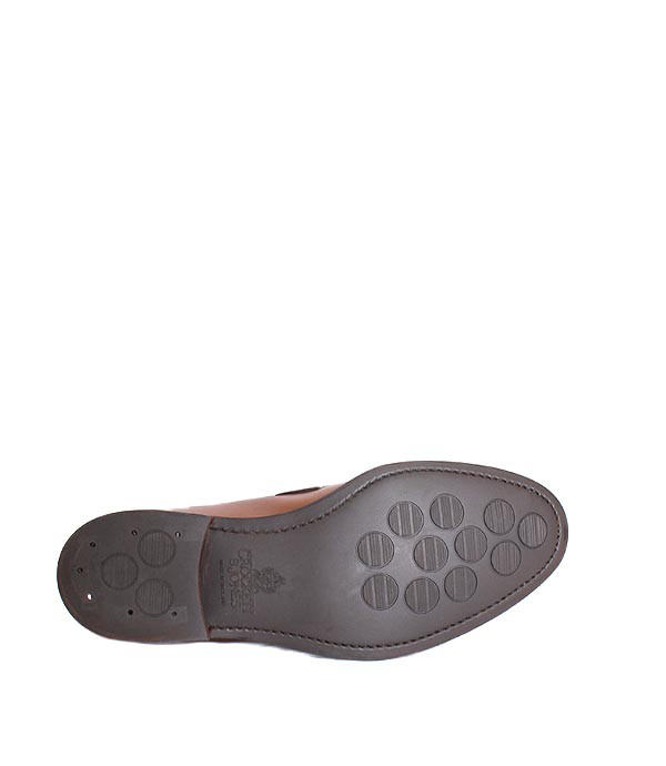 CROCKETT&amp;JONES Crockett & Jones CAVENDISH3/kya Ben тарелка 3 темно-коричневый кисточка Loafer машина f кожа 