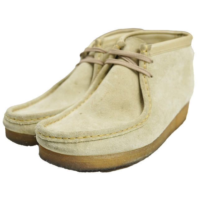 Clarks Clarks Wallabeewala Be 35405 8(26cm) песочный бежевый замша блинчики подошва обувь f1032