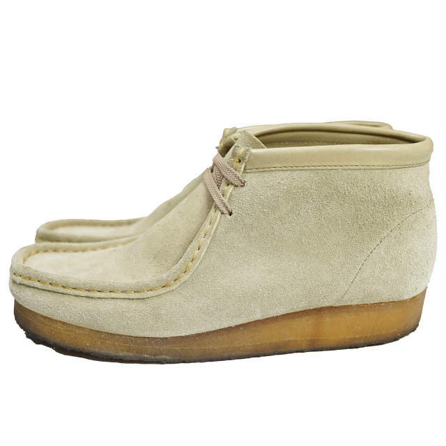 Clarks Clarks Wallabeewala Be 35405 8(26cm) песочный бежевый замша блинчики подошва обувь f1032