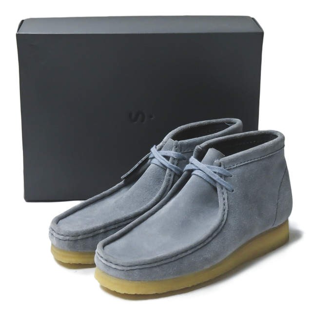  Clarks Clarks WALLABEE BOOTwala Be ботинки UK7.5(26.5cm) Slate Blue чукка блинчики подошва замша обувь 
