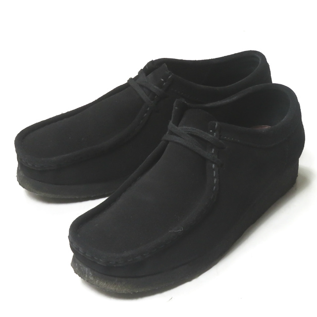  Clarks Clarks WALLABEE LO BOOT BLACK SUEDEwala Be low ботинки замша 26133279 UK8(US9) черный водоотталкивающий мокасины обувь 