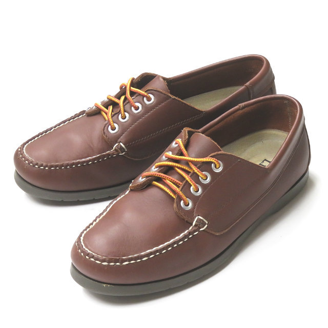  L e рубин nL.L.Bean Blucher Handsewn Moccasins кожа мокасины 137102 US7.5EE(25.5cm) Brown голубой коричневый -mok обувь 