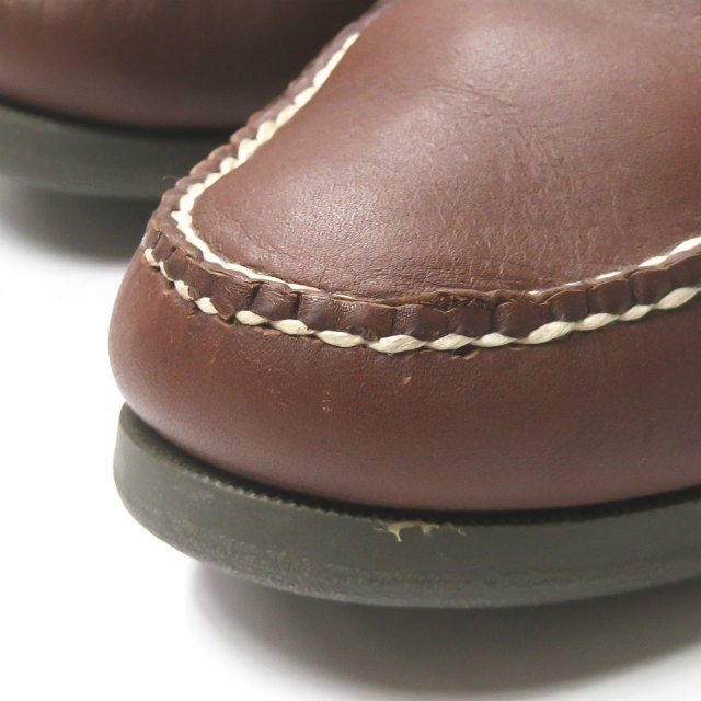  L e рубин nL.L.Bean Blucher Handsewn Moccasins кожа мокасины 137102 US7.5EE(25.5cm) Brown голубой коричневый -mok обувь 