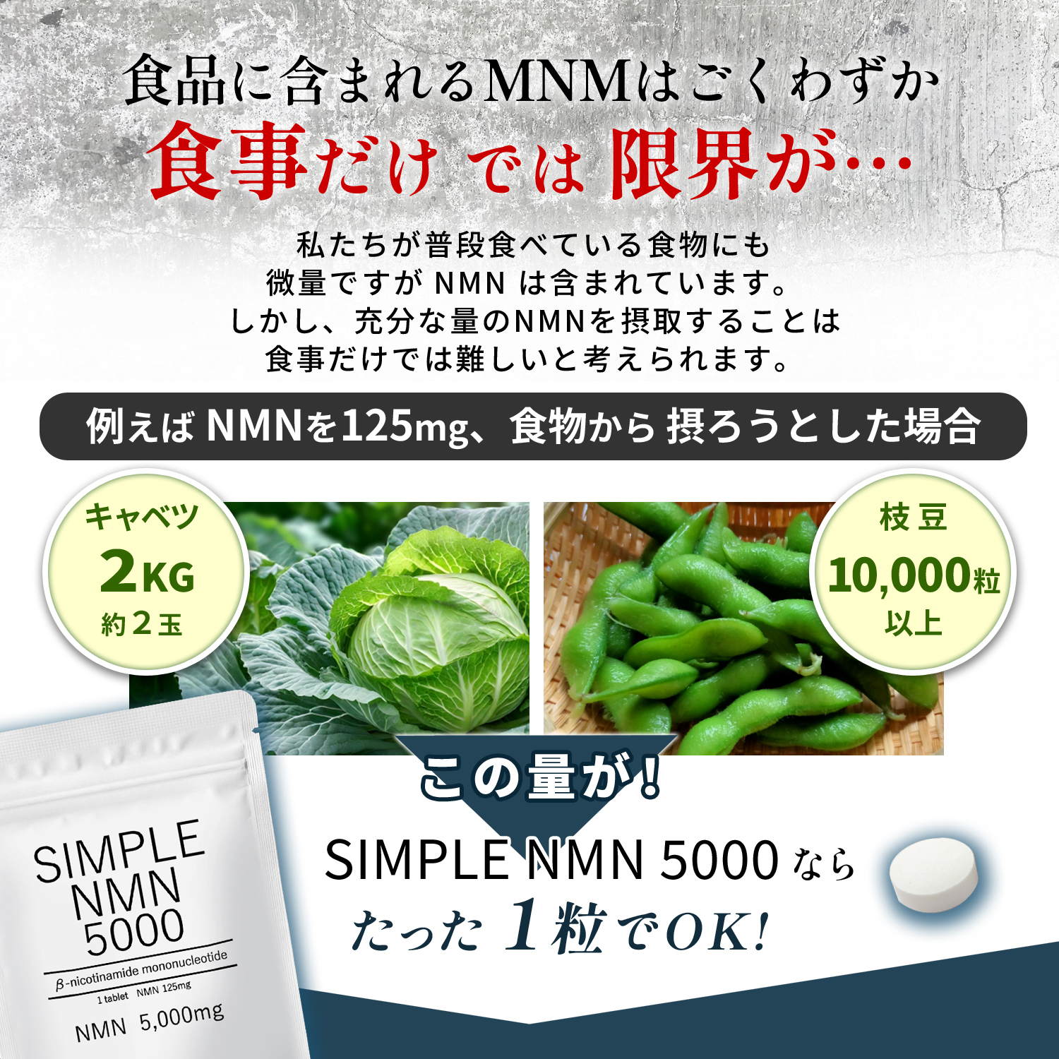 NMN supplement made in Japan 5000mg vitamin B group supplement nmn supplement domestic production vitamin supplement single goods 40 bead high purity 100% beauty 