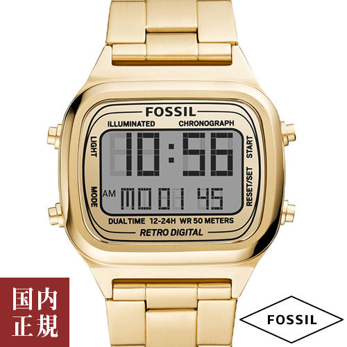 FOSSIL FOSSIL RETRO DIGITAL FS5843 （ゴールド） メンズウォッチの商品画像