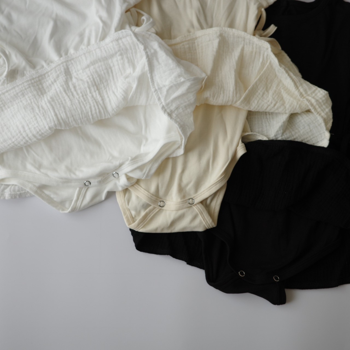  baby детский комбинезон side ribbon gauze rompers боковой лента марля пуховка рукав короткий рукав хлопок хлопок девочка симпатичный Корея способ Classic классический 60 70 80 90