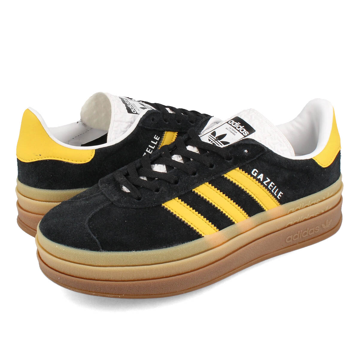 adidas WMNS GAZELLE BOLD "CORE BLACK BOLD GOLD FOOTWEAR WHITE" IE0422 （コアブラック/ボールドゴールド/フットウェアホワイト） adidas Originals GAZELLE（adidas Originals） レディーススニーカーの商品画像