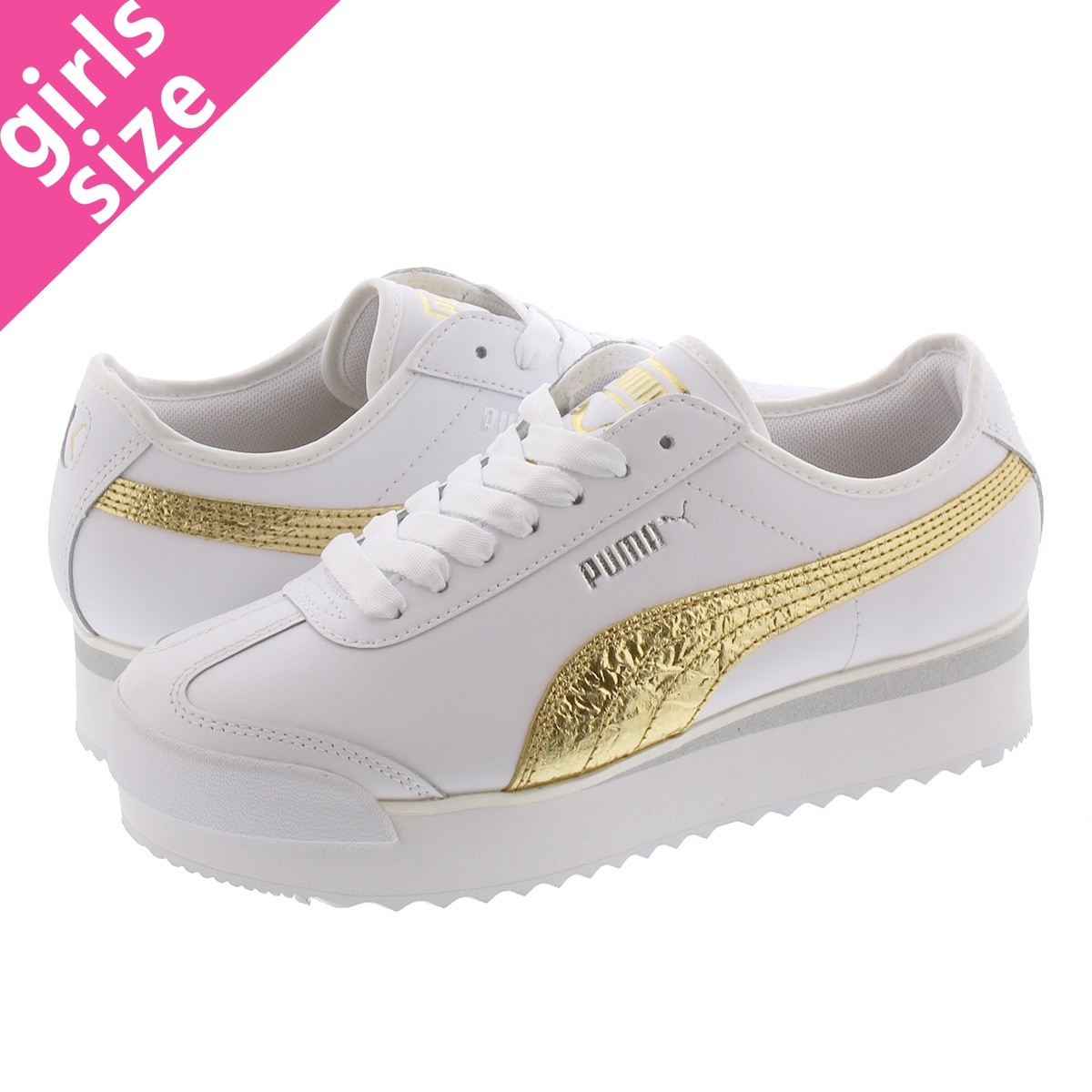 Puma ローマ アモーレ メタル 01 プーマホワイト ゴールド レディーススニーカー 最安値 価格比較 Yahoo ショッピング 口コミ 評判からも探せる