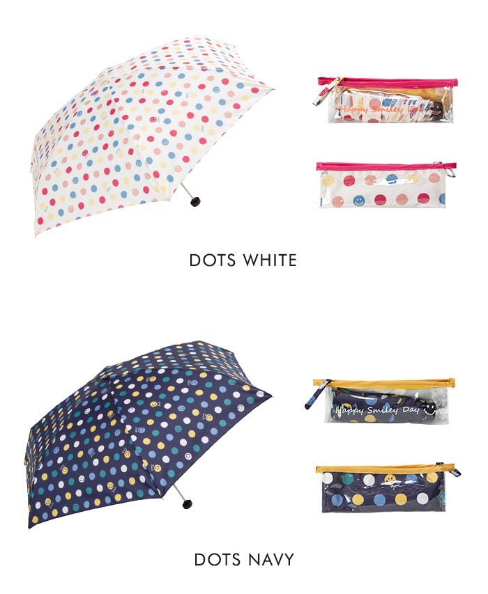 because（ビコーズ） スマイル スマイリー 雨傘 折りたたみ傘 ニコ