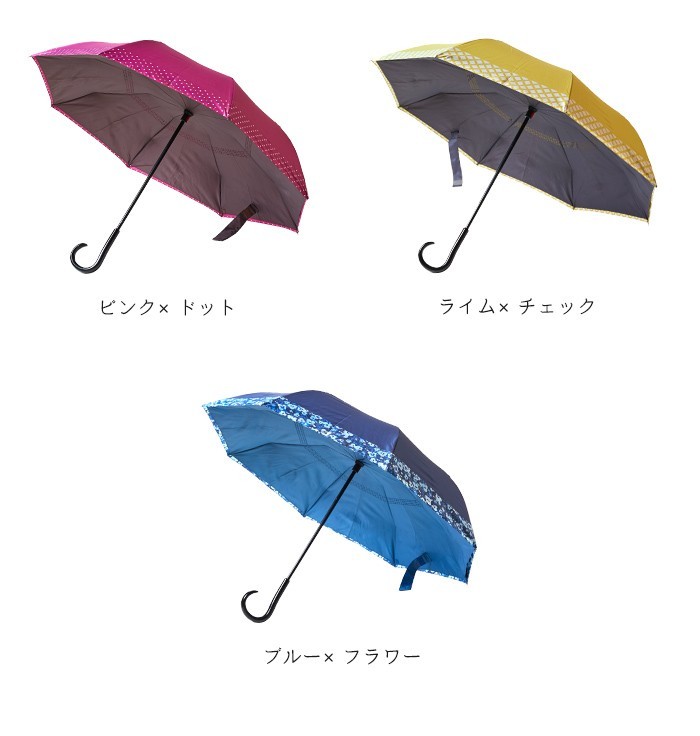 アンファンス 逆さに開く晴雨兼用二重傘 Circus サーカス かさ 長傘