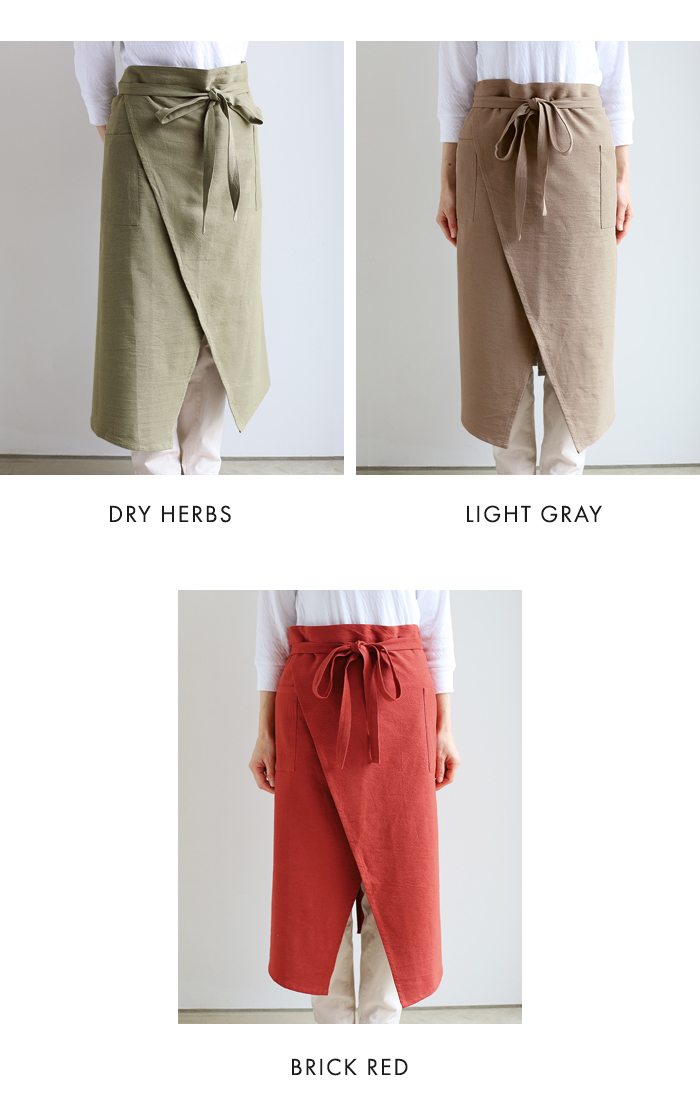 ギャルソン エプロン ウォッシュドコットン レディース 男女兼用 ユニ