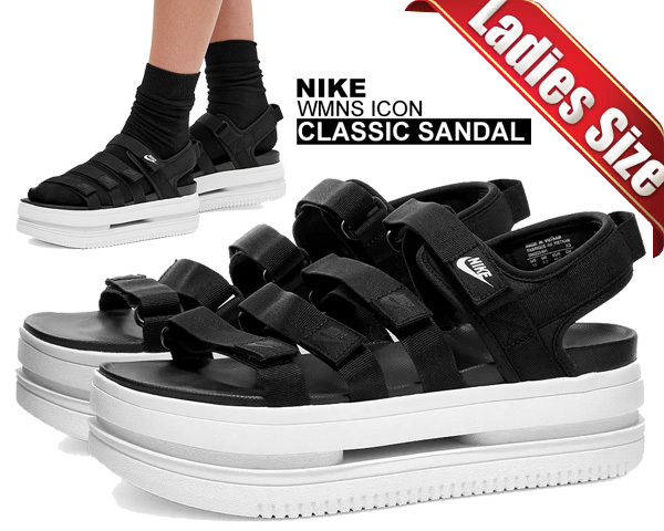 NIKE WMNS ICON CLASSIC "BLACK WHITE" DH0223-001 （ブラック/ホワイト/ホワイト） レディーススニーカーの商品画像