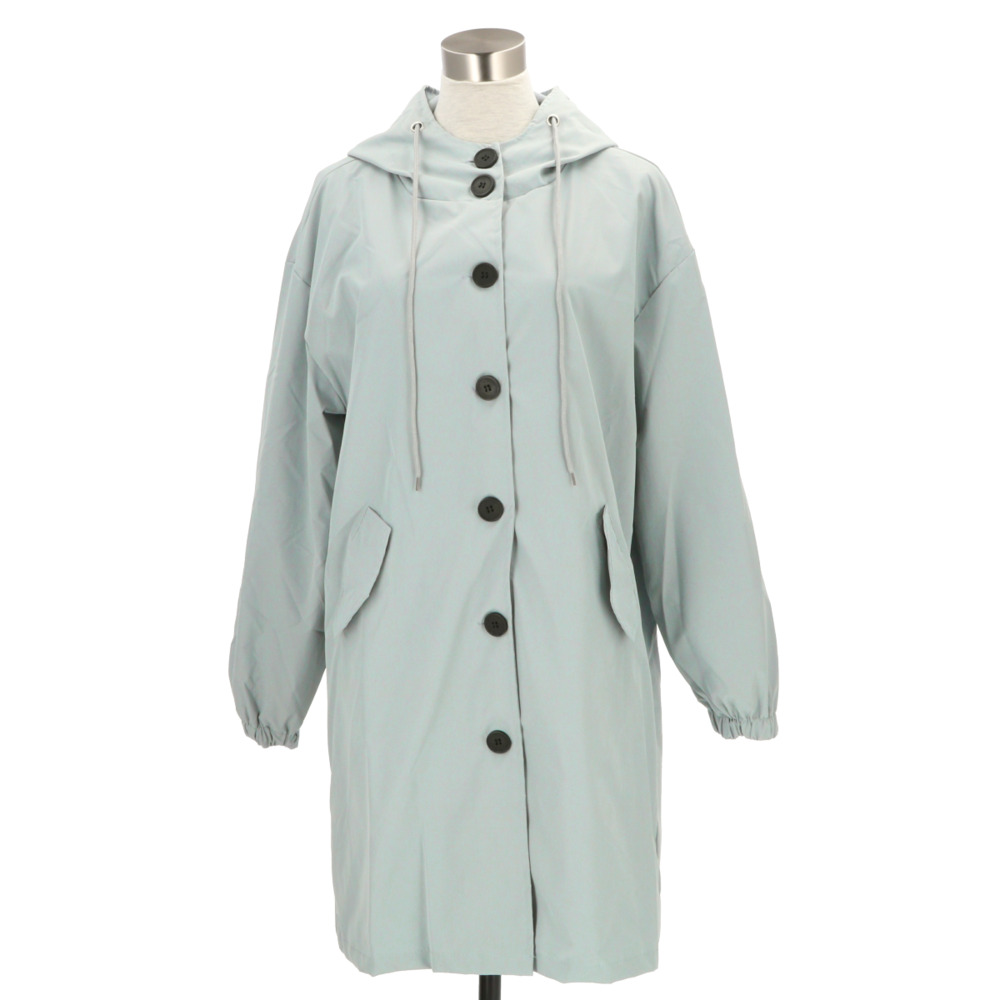 * голубой * one размер Mod's Coat женский почтовый заказ легкий внешний пальто красивый . длинный casual защищающий от холода зима осень-зима весна капот 