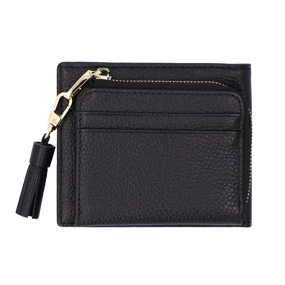 LIZDAYS 本革二つ折り財布 LZ-615（ブラック）の商品画像