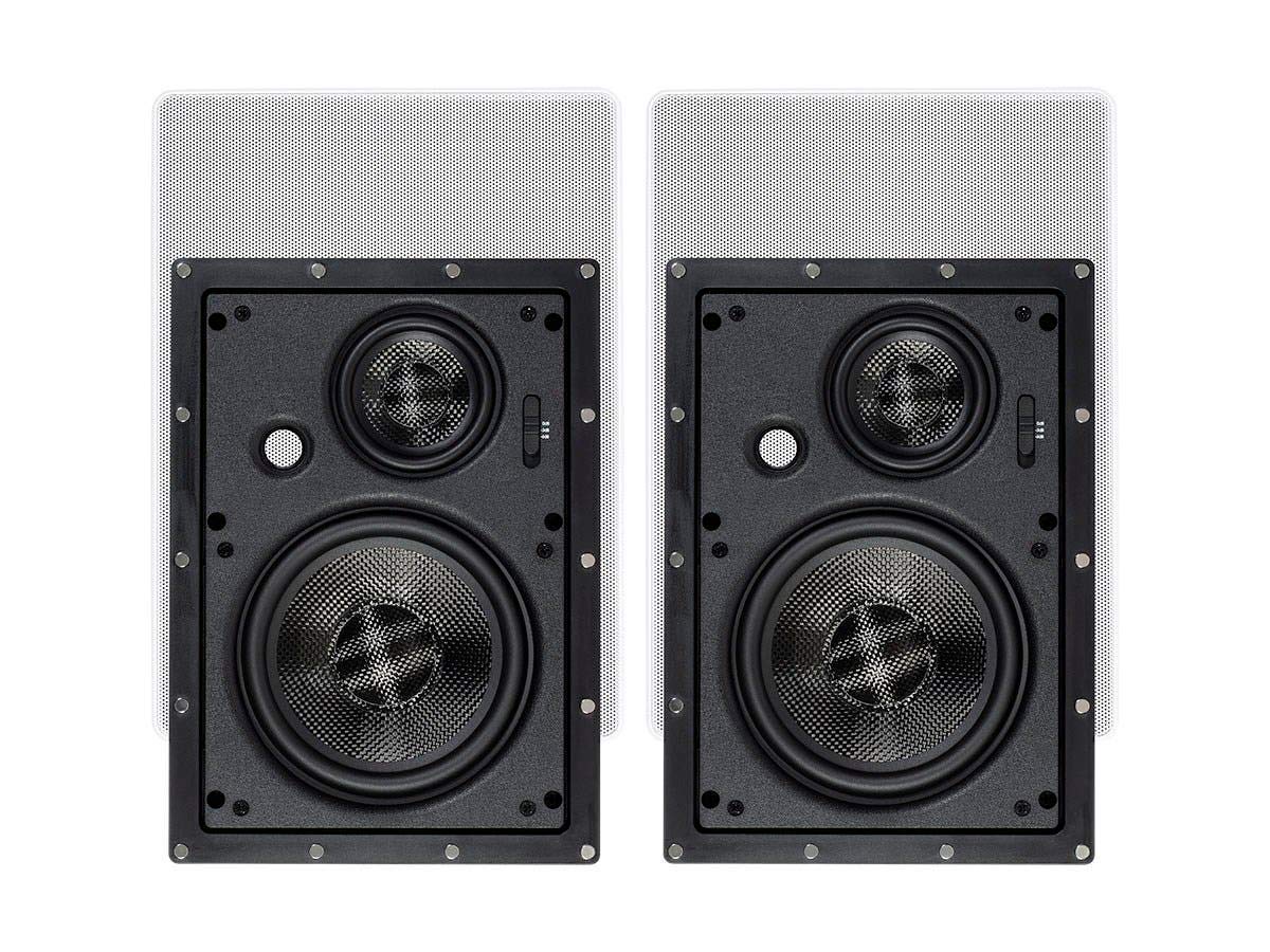 Monoprice wall embedded speaker 6.5 -inch carbon fibre 3 way ( pair ) Alpha series Monopri parallel imported goods 