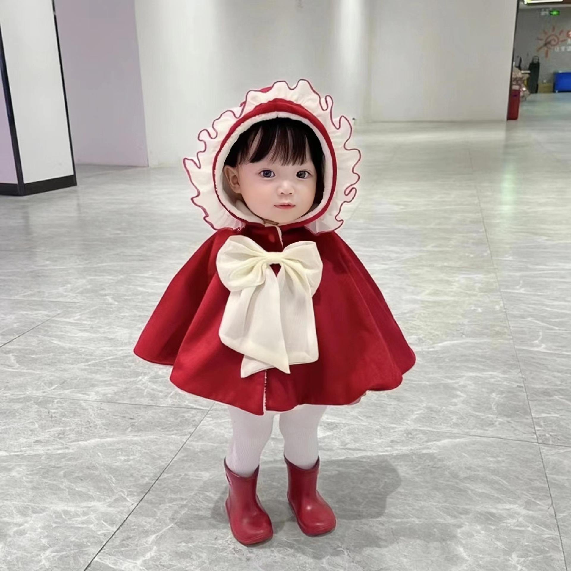  baby манто накидка пончо mo Como ko симпатичный теплый ребенок Kids защищающий от холода пальто ребенок одежда с капюшоном . костюм мульт-героя боа уголок имеется празднование рождения подарок мужчина девочка 