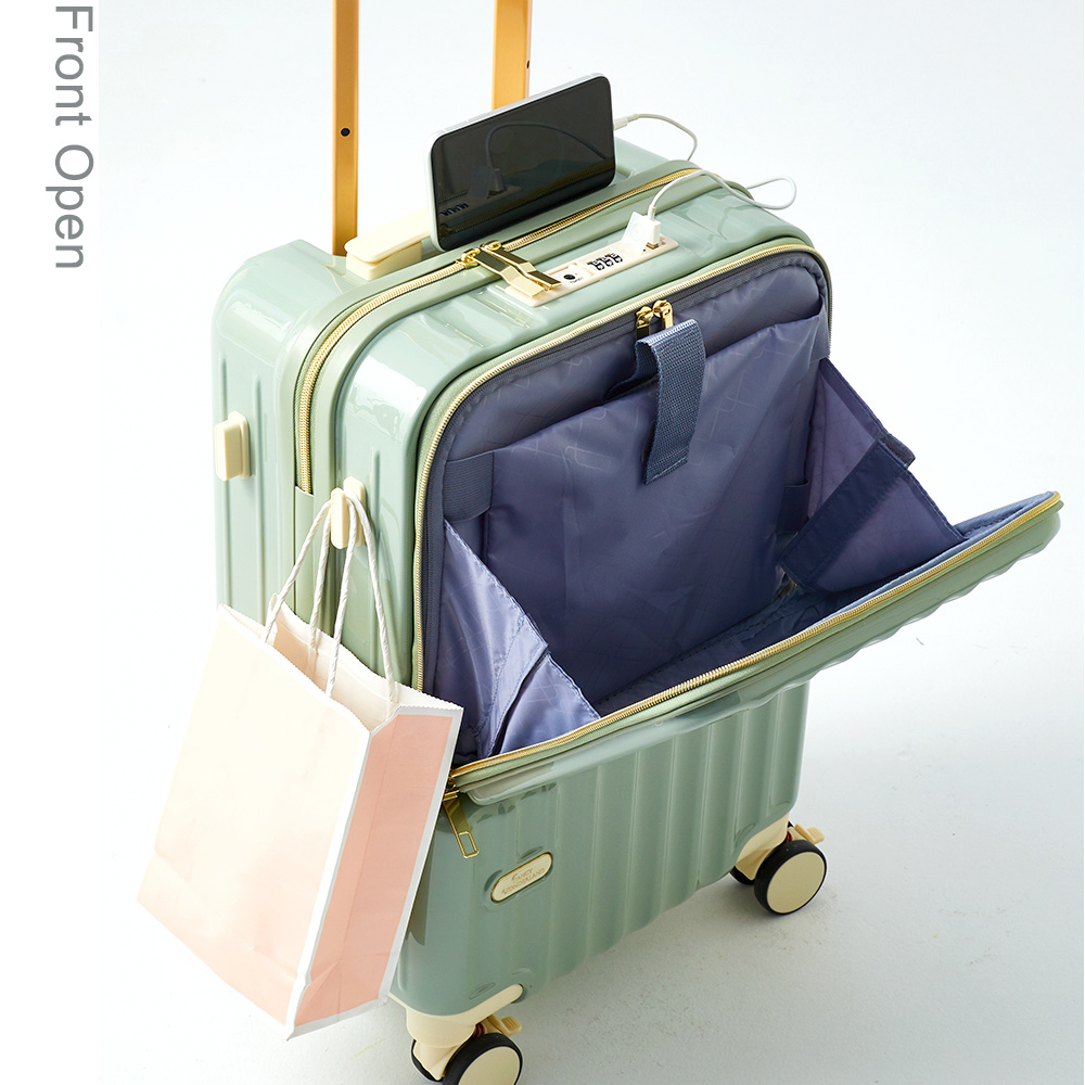  чемодан передний открытый машина внутри принесенный s usb зарядка стопор Carry кейс легкий TSA блокировка 2.3 день маленький размер дорожная сумка передний открытие TY2308