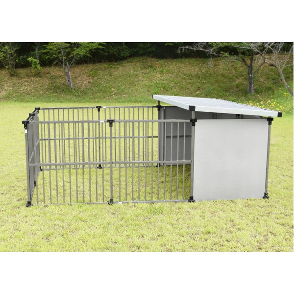  made of stainless steel dog . dog house DFS-M1 (0.5 tsubo type outdoors for kennel ) +α enhancing type construction goods ( payment on delivery un- possible )( payment on delivery un- possible )