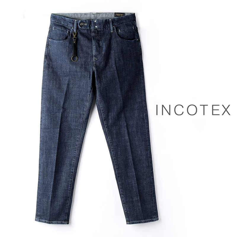 INCOTEX BLUE DIVISION / INCOTEX blue ti Vision tapered Fit monkey to real woshudo stretch cropped pants Denim (BDPX0001-02615 W2)