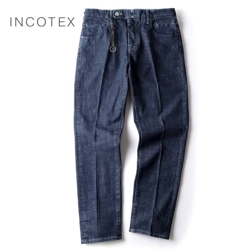 INCOTEX BLUE DIVISION / INCOTEX blue ti Vision tapered Fit monkey to real woshudo stretch cropped pants Denim (BDPX0001-02615 W2)