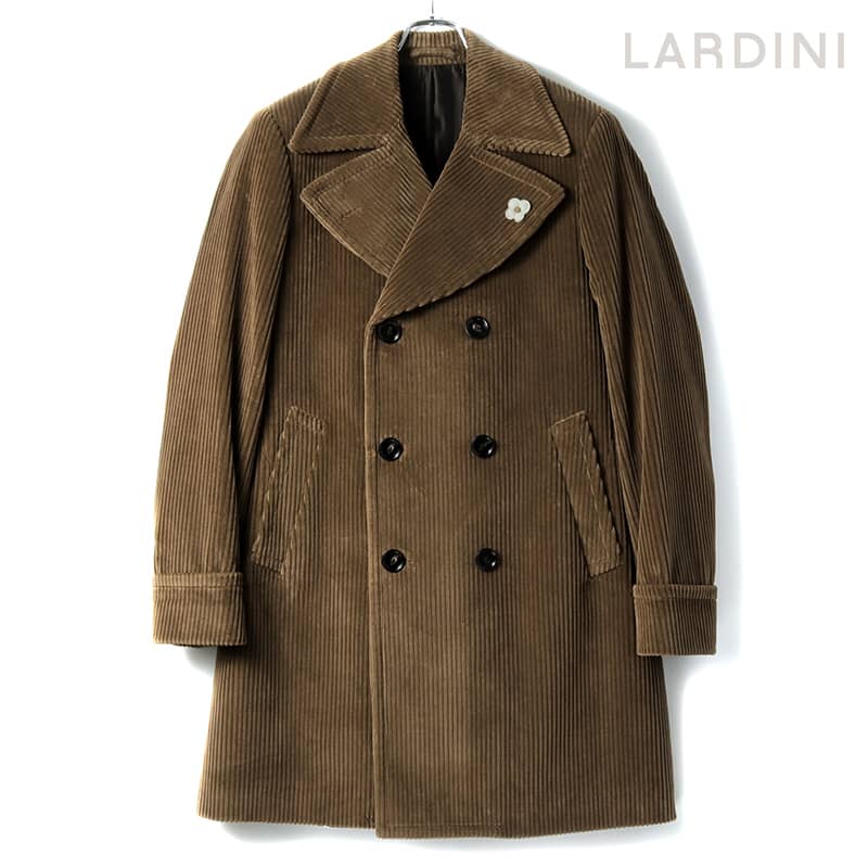 LARDINI / Lardini хлопок futoshi . вельвет двойной Пальто Честерфилд ( Brown )