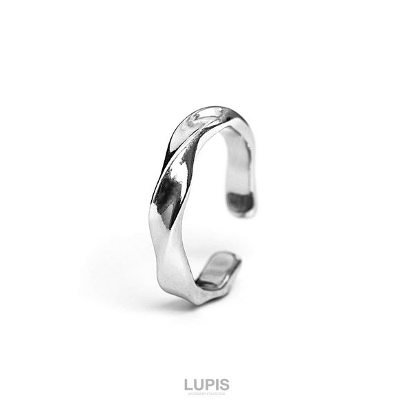  кольцо кольцо женский silver metallic ru кручение деформация простой свободный модный Корея rupislupis
