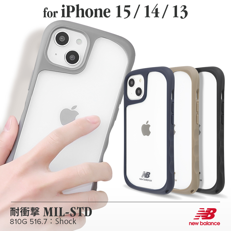  смартфон кейс iPhone15 прозрачный New Balance New balance ударопрочный кейс iPhone14 iPhone13 задняя сторона бренд кейс популярный модный 