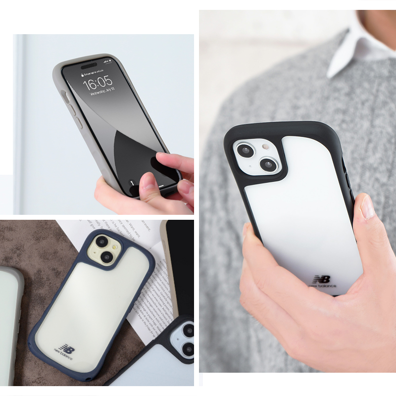  смартфон кейс iPhone15 прозрачный New Balance New balance ударопрочный кейс iPhone14 iPhone13 задняя сторона бренд кейс популярный модный 